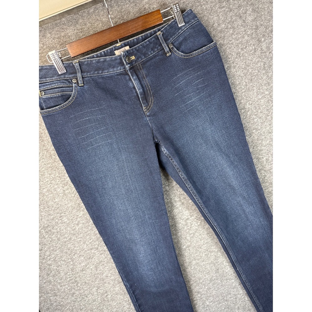 J.Jill Skinny Jeans Dark Wash Stretch Denim Mid Rise Blue Size‎ 8 Travel Cruise